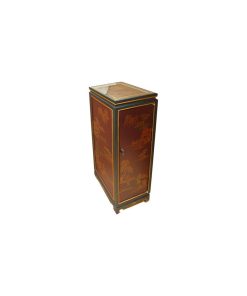 36" Oriental Pedestal With Door and Shelf Hand-Painted, Antique-Style Finish