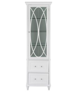 Wooden Bathroom Floor Cabinet Linen 2 Drawer