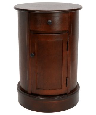 26" High Classic Circular Nightstand, Cherry