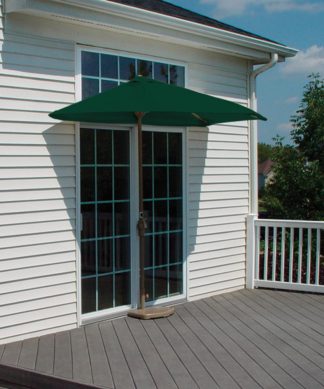 9' Green Olefin Half Canopy Outdoor Patio Market Umbrella