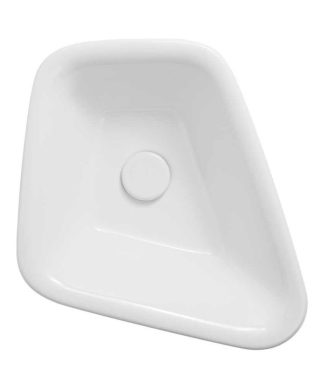 16" Parallel Ceramic Drop-In Vessel Sink Without Overflow, White