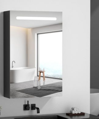 20x30" LED Organize Medicine Cabinet With Mirror Horizontal Light
