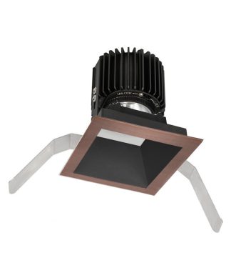 Volta 4.5" LED Square, Light Narrow 25 3000K Soft White 90CRI, Copper Bronze