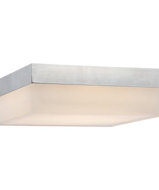 WAC Lighting Dice Square LED Flush Mount, Chrome, 9", Soft White 3000k