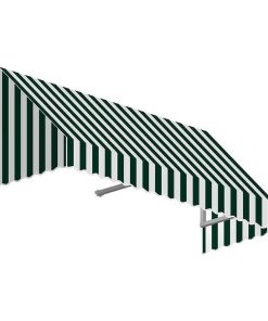 5' San Francisco Window/Entry Awning, Forest Green/White