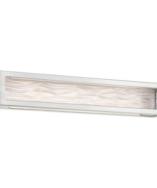 Shock Waves 27" LED Bathroom Vanity and Wall-Light 3000K, Brushed Nickel