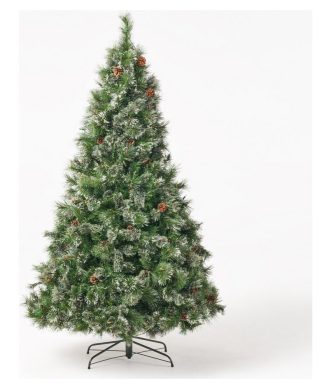 7-foot Cashmere Pine and Mixed Needles Pre-Lit LED Artificial Christmas Tree