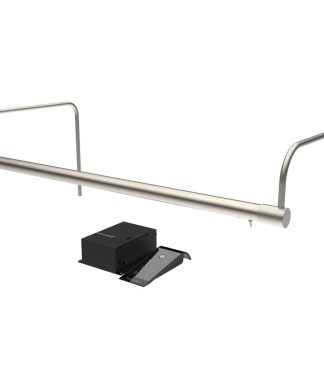21" Slim Line Frame Light, Satin Nickel With Hard Wire Kit and Remote