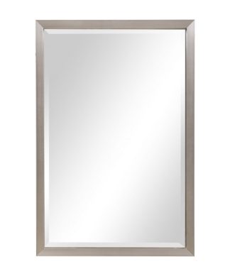 Warm Silver Rectangular Wall Mirror, Bathroom Mirror, 24 X 36