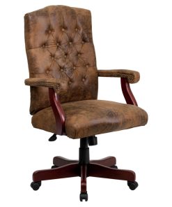 Flash Furniture Bomber Brown Classic Executive Swivel Office Chair 802-BRN-GG