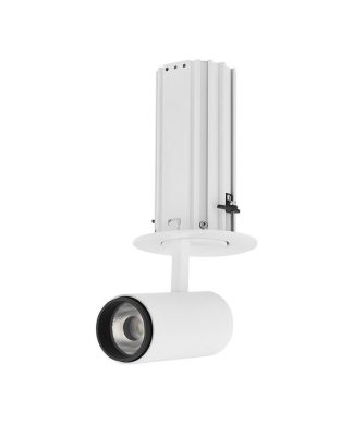 VONN 3" Adjustable Aluminum/Iron LED Recessed Spotlight in White