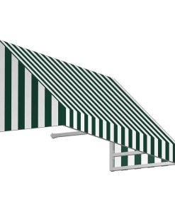 4' New Yorker Window/Entry Awning, Forest Green/White