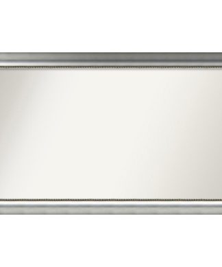 Wall Mirror, Vegas Burnished Silver Wood, 46x28