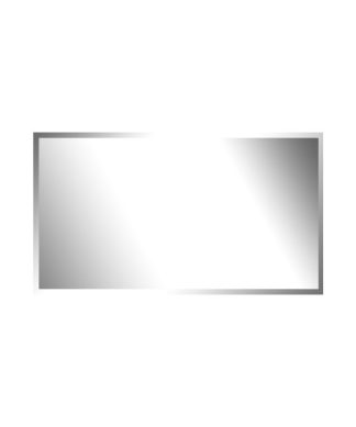 30x40 Inch Rectangle Beveled Polish Frameless Wall Mirror with Hooks