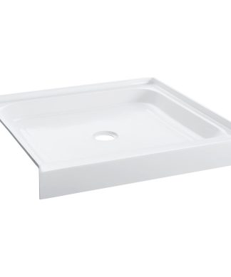 Voltaire 36 x 36 Acrylic White, Single-Threshold, Center Drain, Shower Base