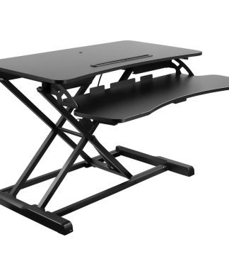 Mount-It! Adjustable Standing Desk Converter With Keyboard Tray, 31.5" Wide