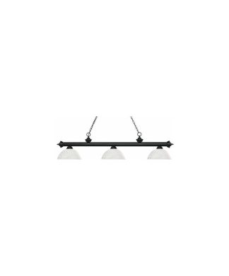 Z-Lite 200-3-DWL14 Riviera 3 Light 57"W Billiard Multi Light - Matte Black