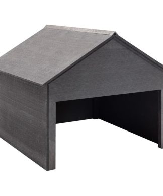 vidaXL Lawn Mower Garage Gray WPC Garden Lawn Outdoor Patio Mower House Cover