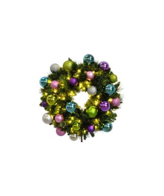 4' Pre-Lit Warm White LED Sequoia Wreath Decorated With The Victorian Ornament