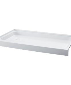 Voltaire 60 x 36 Acrylic White, Single-Threshold, Left-Hand Drain, Shower Base