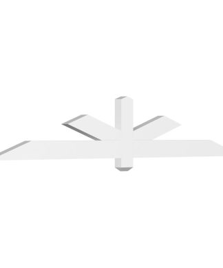 84"W x 14"H, 4/12 Pitch, Kennewick Architectural Grade PVC Gable Bracket