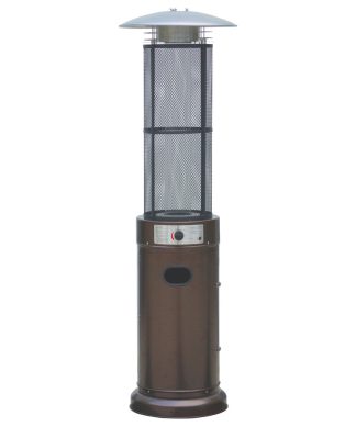 34,000 BTU Gas Outdoor Round Patio Heater with Piezo Ignition System-Bronze