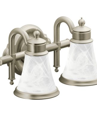 Waterhill 2-Globe Bath Light, Brushed Nickel