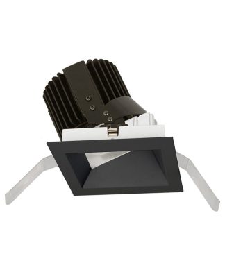 Volta 4.5" LED Square Wall Wash, Light Asymmetrical 2700K Warm White, Black