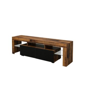 Vintage TV cabinet wood TV benches with black finish
