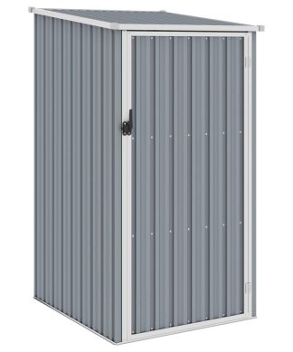 Vidaxl Garden Shed Gray 34.3"x38.6"x62.6" Galvanized Steel