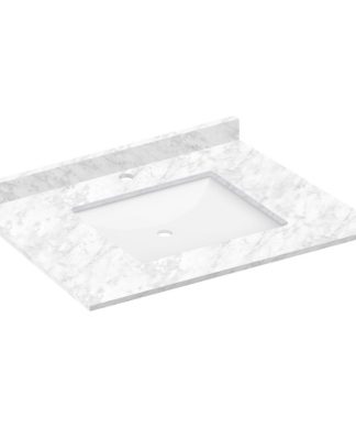 31 W x 22 L Cara White Vanity Top by LessCare