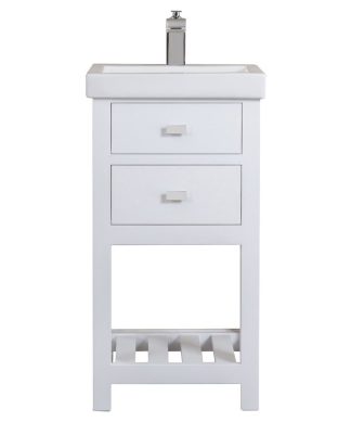 18" Single Vanity With Drawer, Pure White