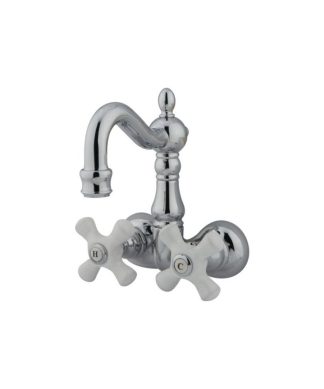 Vintage-Style Polished Chrome 3-3/8" Wall Mount Clawfoot Tub Filler CC1080T1