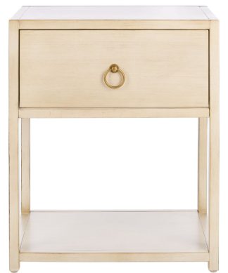 Yudi Nightstand - Antique, White