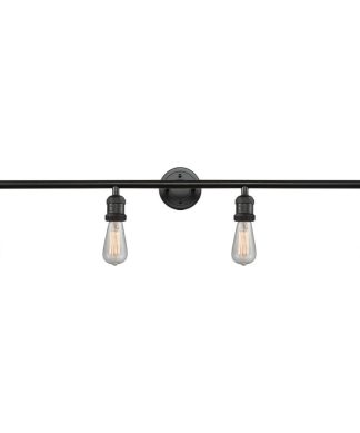 4-Light Bare Bulb 42" Bath Fixture, Oil Rubbed Bronze
