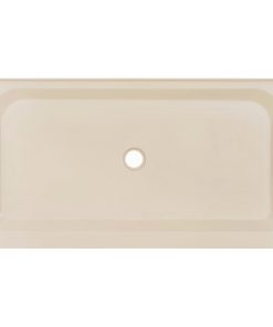 Voltaire 60 x 36 Single-Threshold, Center Drain, Shower Base, Biscuit