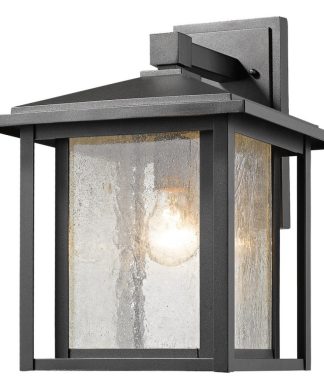 Z-Lite 554B-BK Aspen - 12" One Light Outdoor Wall Lantern