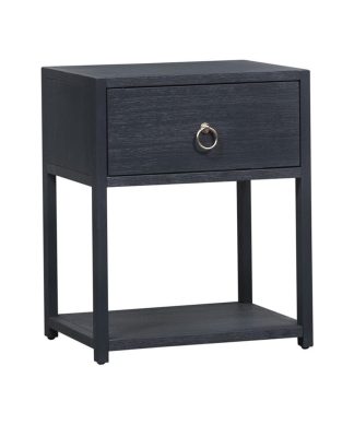 1 Shelf Accent Table, Wire Brushed Denim Finish