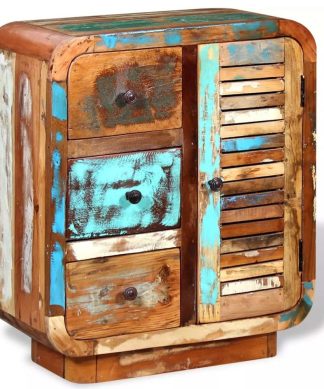 vidaXL Solid Reclaimed Wood Sideboard Antique Retro Highboard Console Cabinet