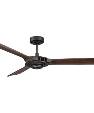 52 in. Modern Industrial Ceiling Fan with Remote Control in Matte Black