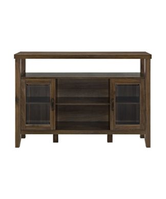 52" Wood TV Stand High Boy Buffet - Dark Walnut
