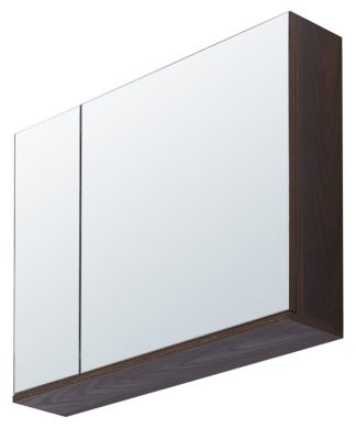 29.5" Medicine Cabinet, Brown Elm Wood Texture Finish, Brown Elm
