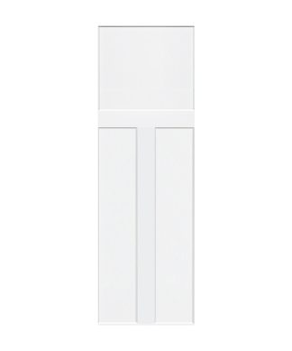 1+2 Panel Kimberly Bay Door, Interior Slab Shaker, White , 80"x36"x1.375"