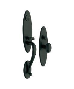 6573190ENTR Springfield Single Cylinder Entry Mortise Trim, Satin Black