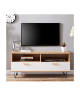 WOOD WHITE Morden TV Stand Modern TV cabinet