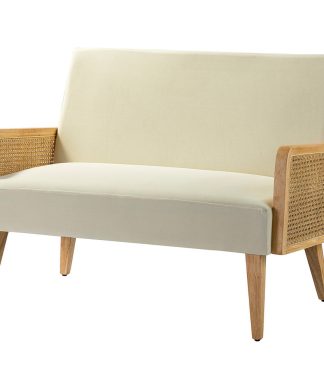 Wicker Arm Loveseat, Beige