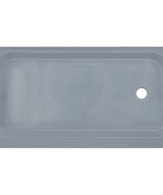 Voltaire 48"x36" Acrylic White, Single-Threshold, Center Drain, Shower Base, 60"