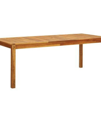 vidaXL Solid Acacia Wood Patio Table 78.7" Garden Dining Dinner Outdoor Table