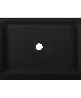 Voltaire 48 x 32 Acrylic Black, Single-Threshold, Center Drain, Shower Base