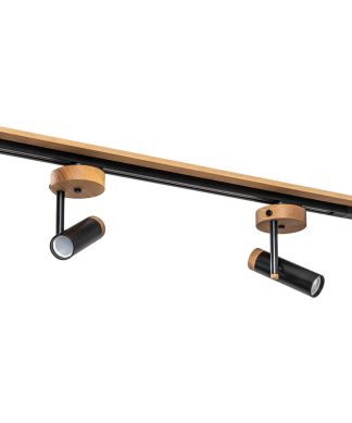 2-Light Modern Track Lighting, Black